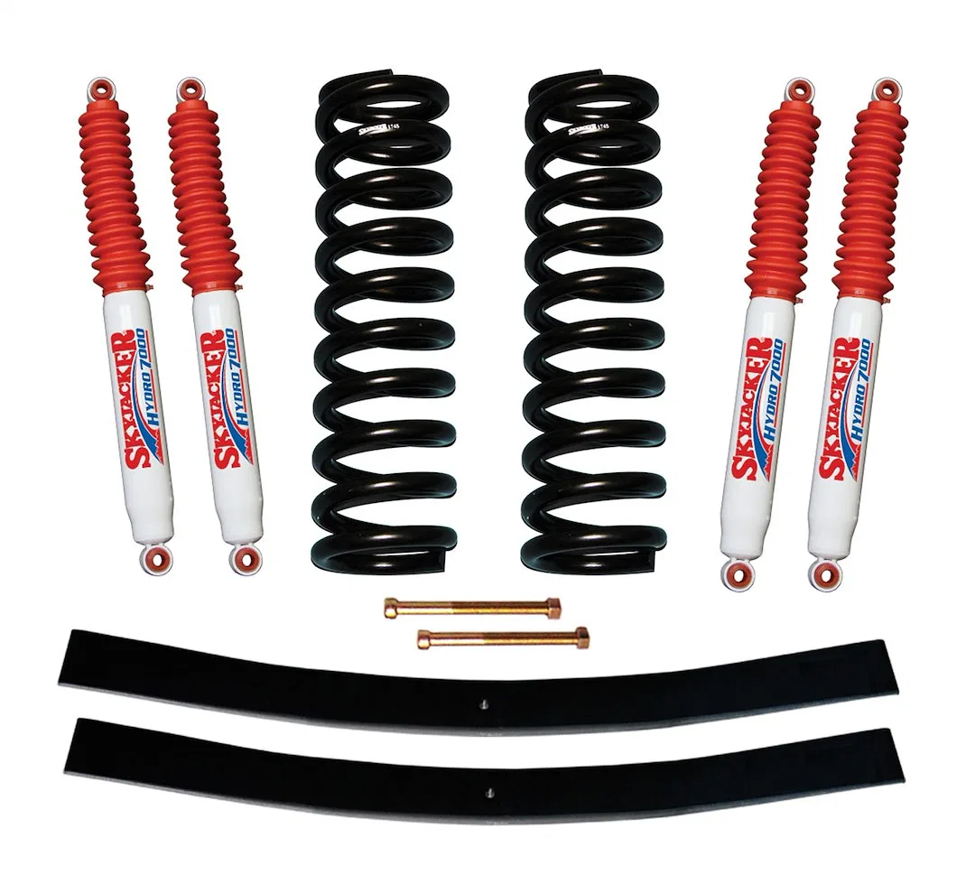 174EPK-H – SKYJACKER Lift Kit Suspension, 4 Inch Front Lift 4 Inch Rear Lift With Front And Rear Hydro 7000 Shock Abs...